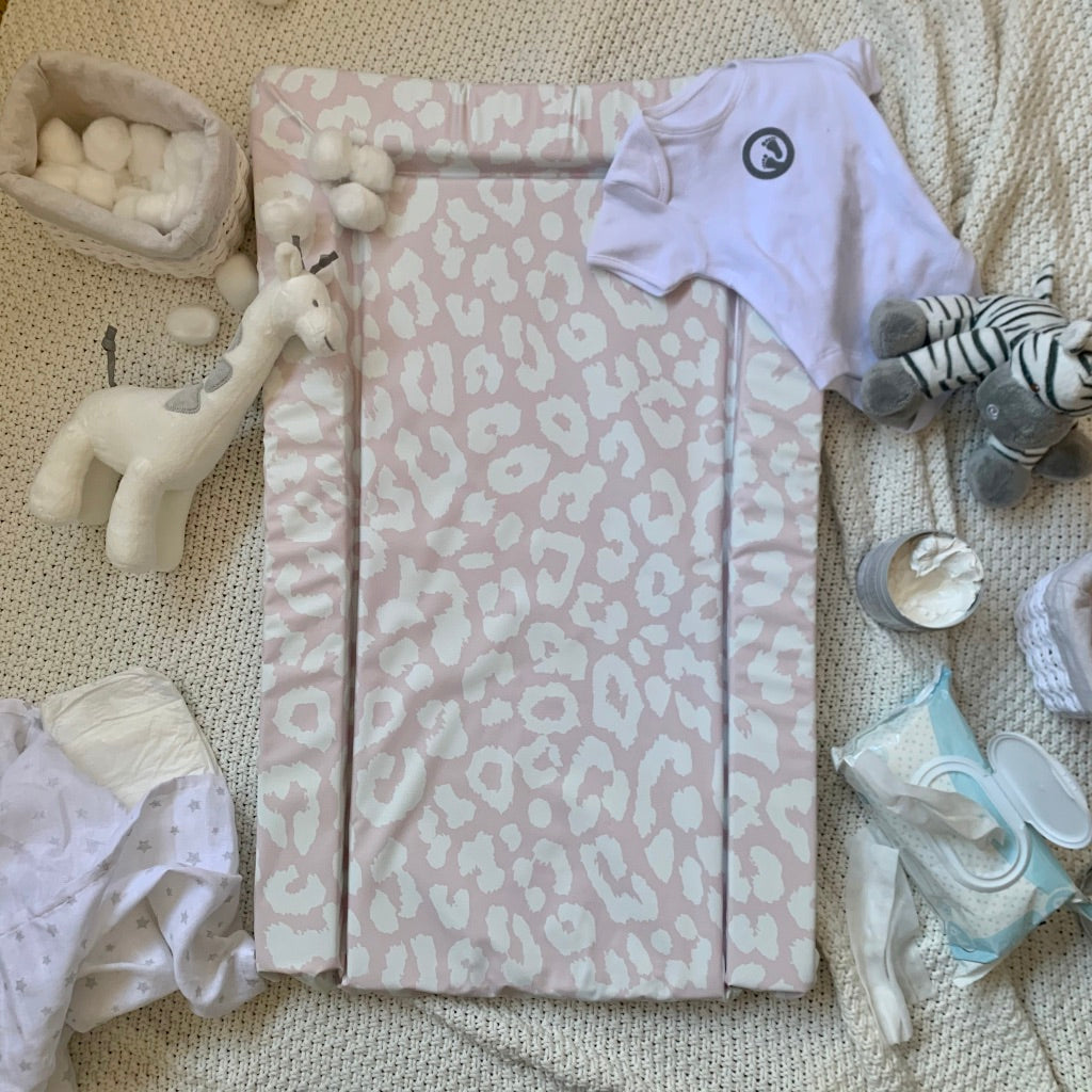 Changing Mat - Leopard Print - Pink for Baby Comfort