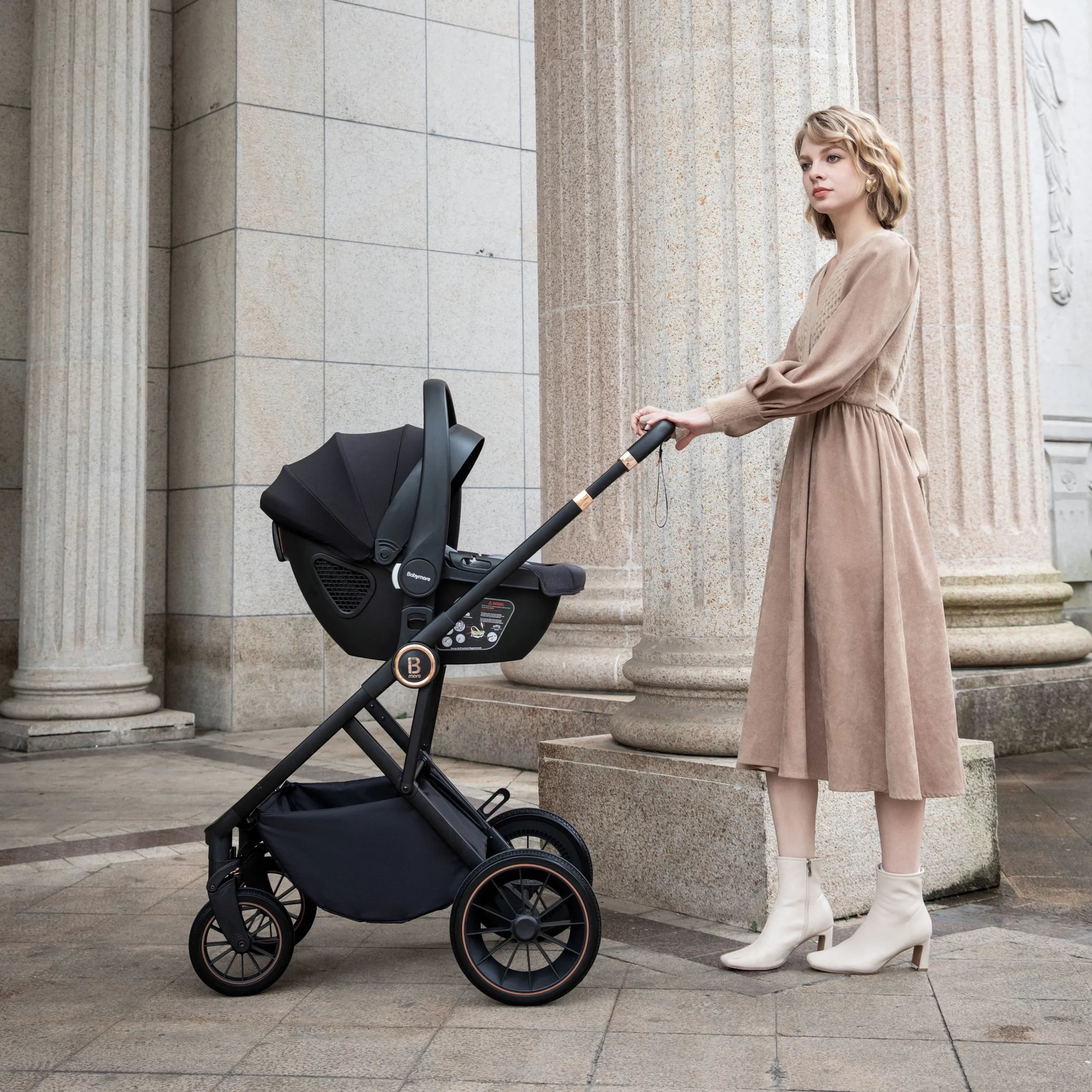 Chia Travel System Coco Car Seat with Carrycot and Accessories - Pushchair