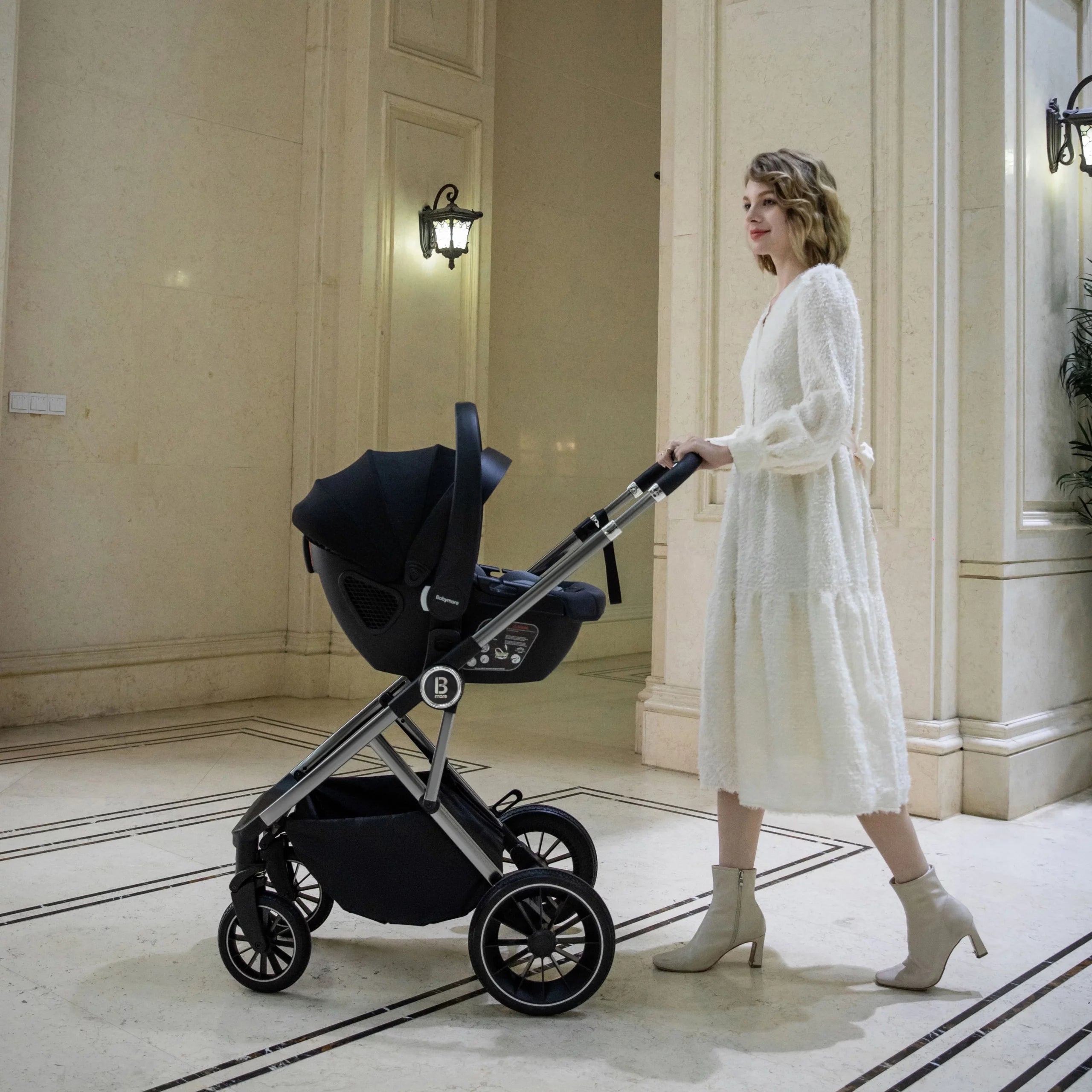 Chia Travel System Coco Car Seat with Carrycot and Accessories - Pushchair