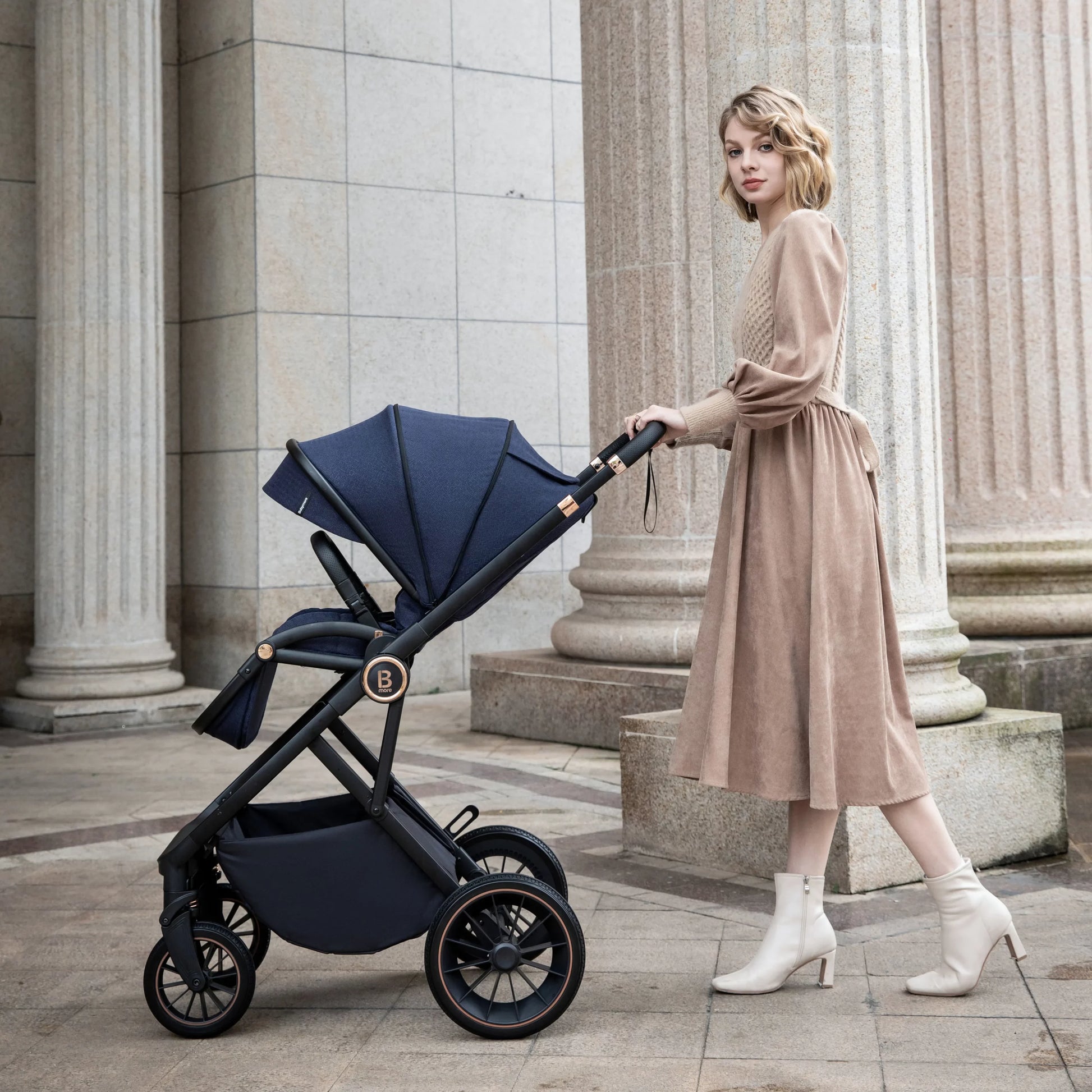 Chia Travel System Pecan Car Seat - Stylish Baby Bundle - Pushchair
