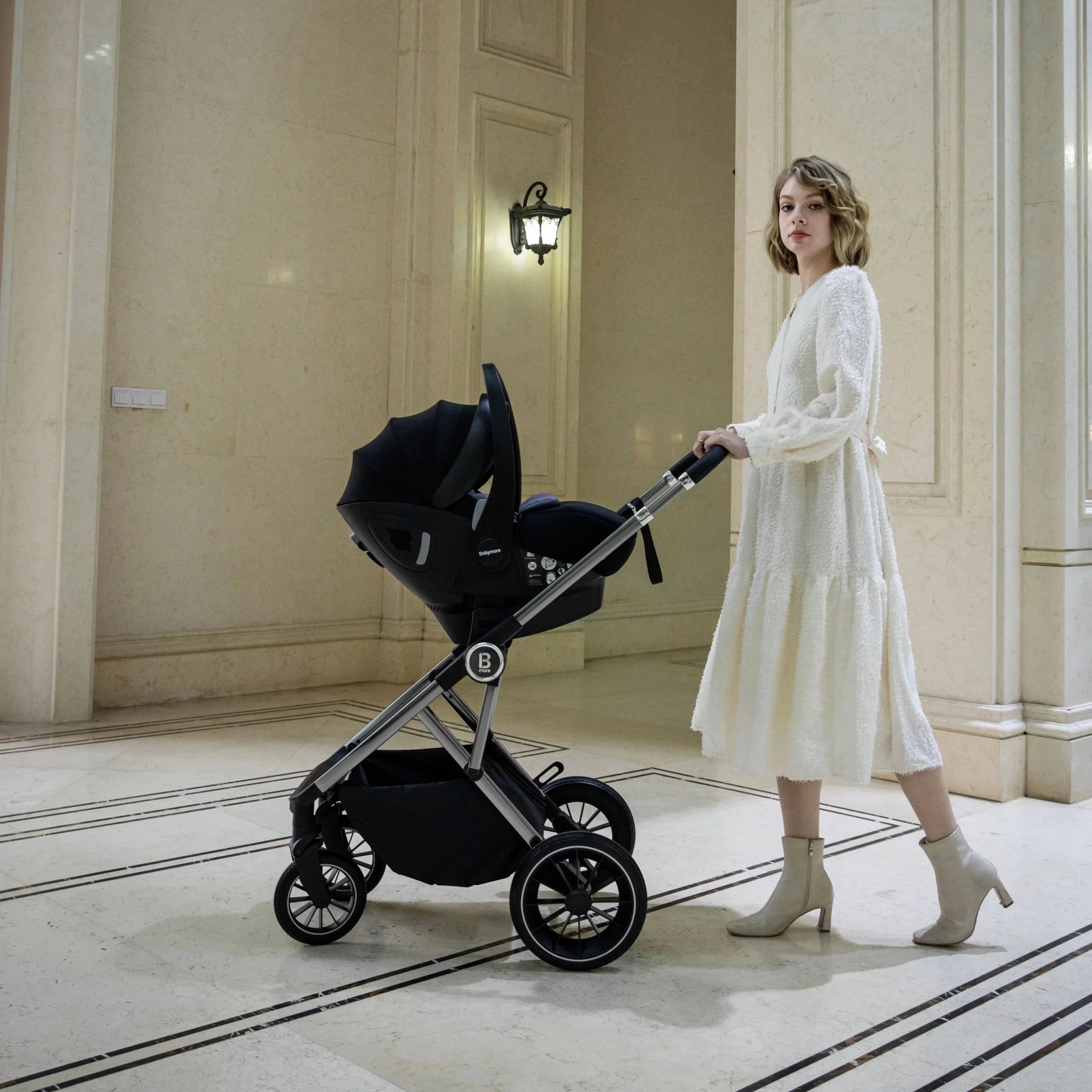 Chia Travel System Pecan Car Seat - Stylish Baby Bundle - Pushchair