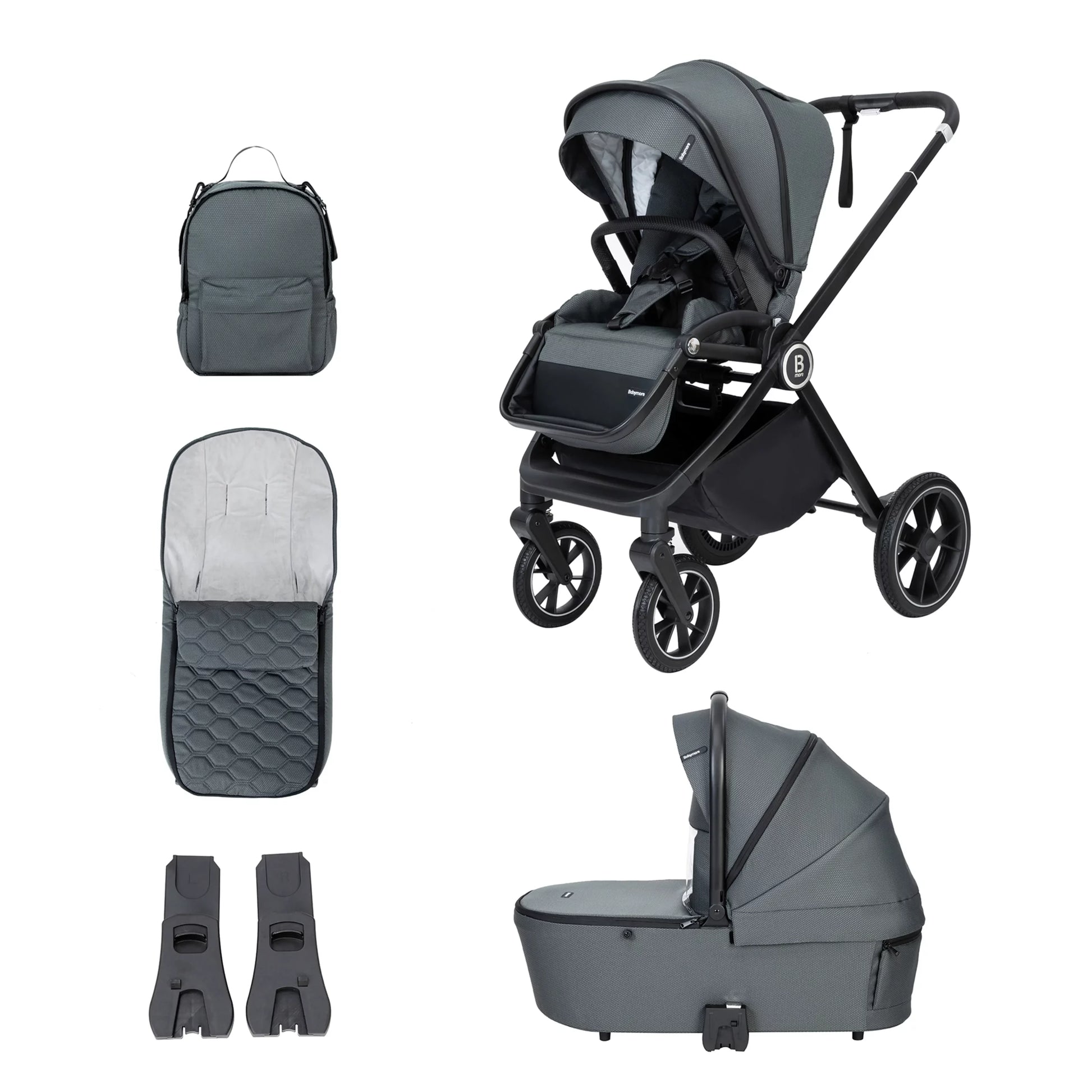 Kai Pram Pushchair Travel System with Carrycot and Car Seat