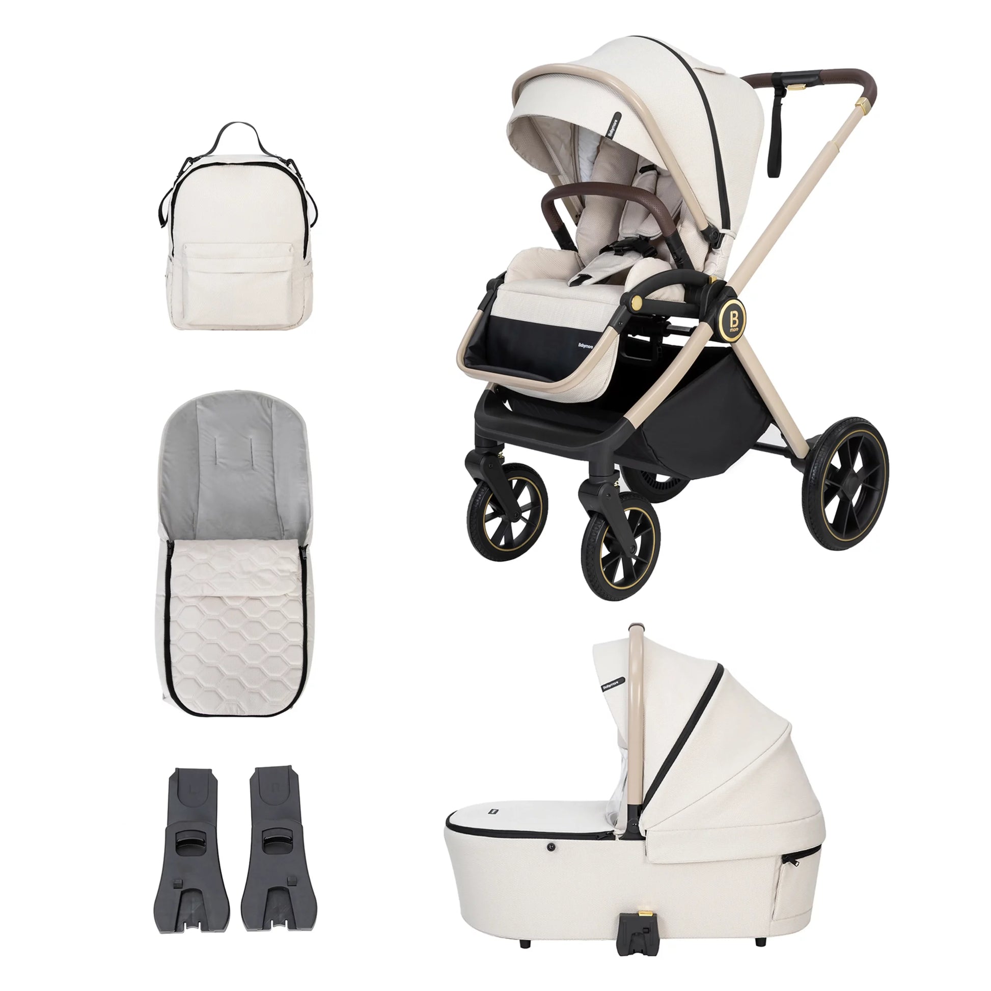 Kai Pram Pushchair Travel System with Carrycot and Car Seat