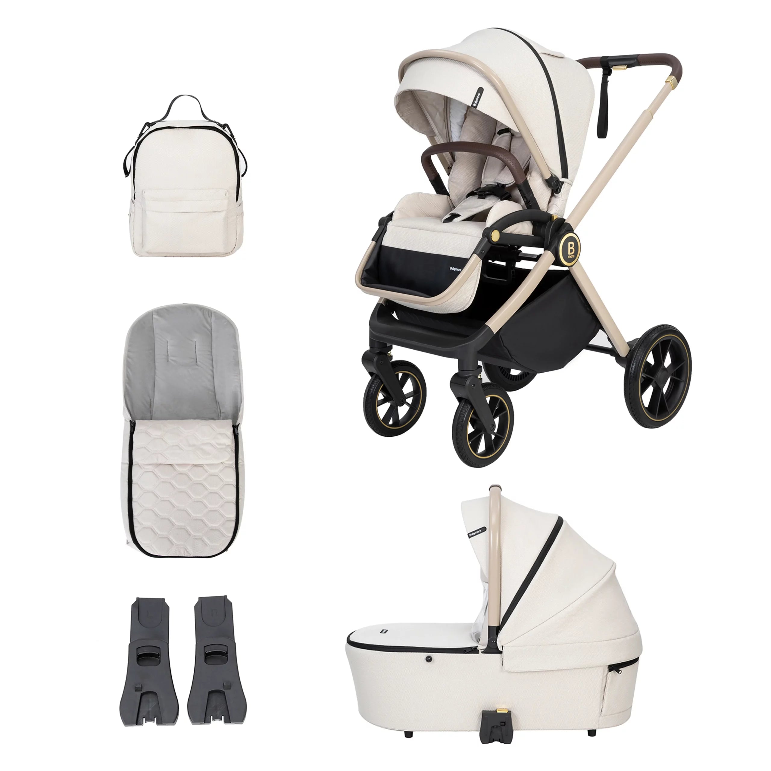 Kai Pram Pushchair Travel System with Carrycot and Car Seat