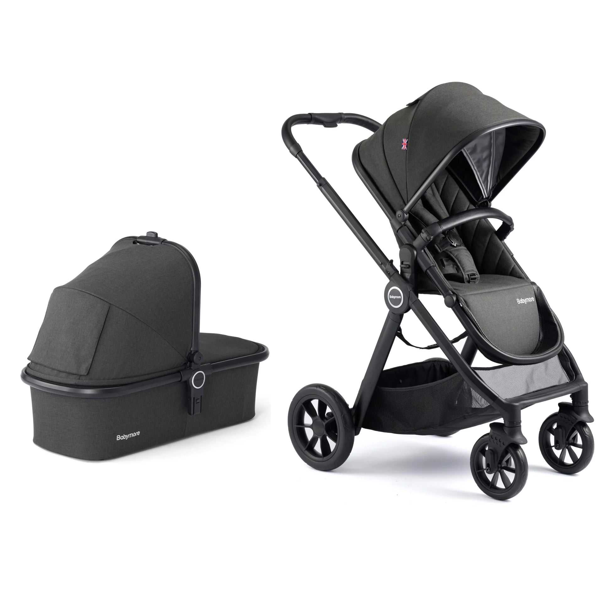Memore V2 Travel System Pecan Car Seat Bundle for Babies - Pushchair