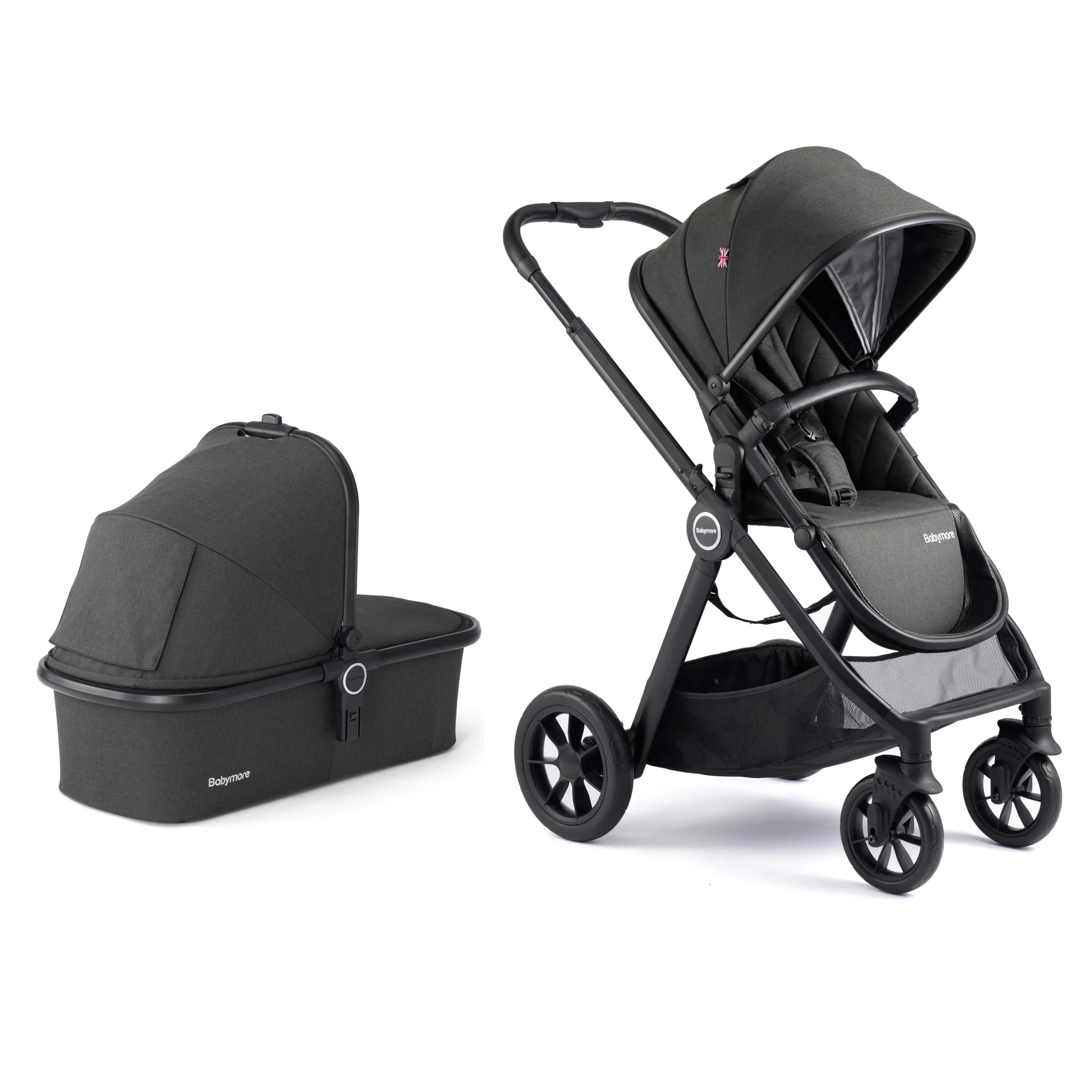 Memore V2 Travel System Pecan Car Seat Bundle for Babies - Pushchair