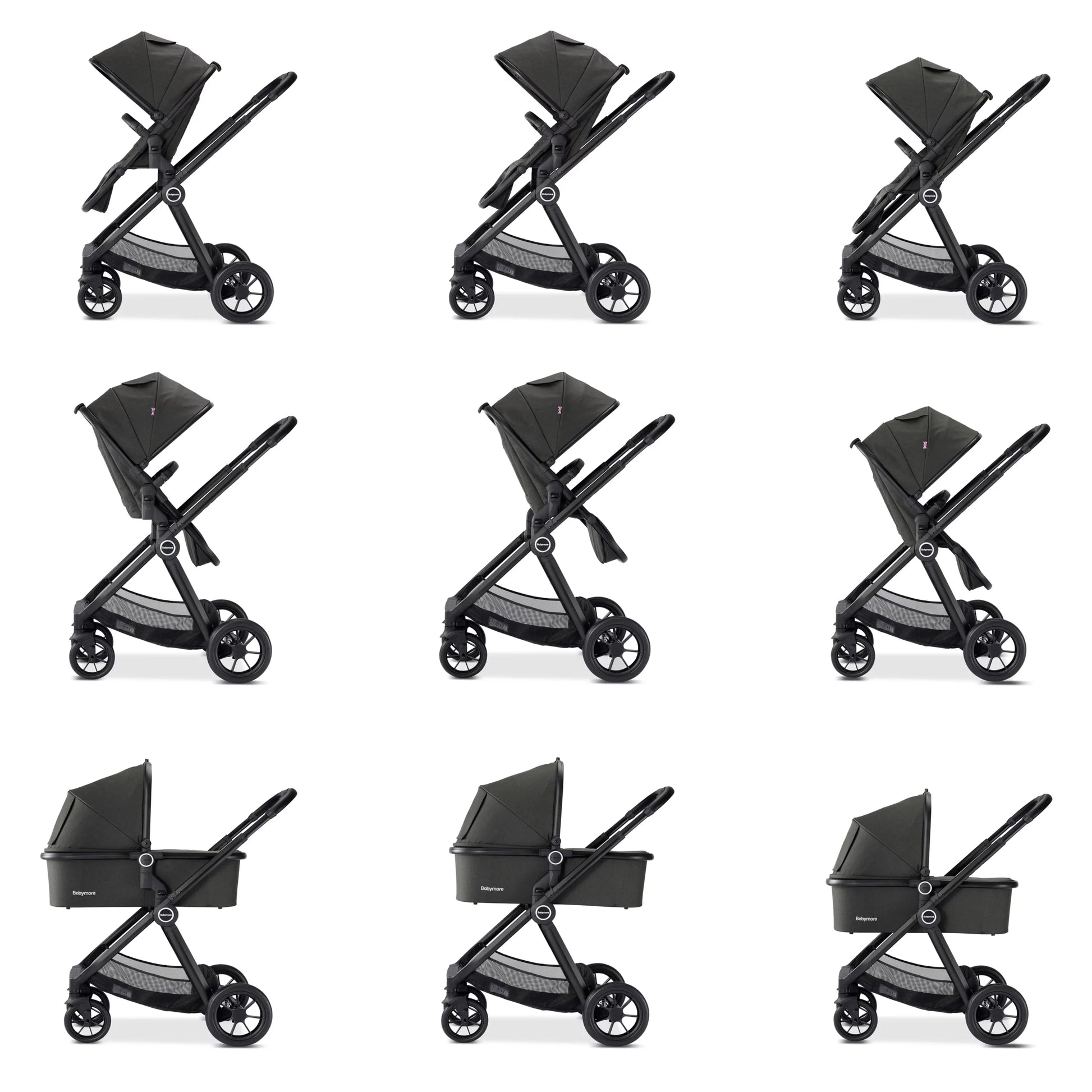 Memore V2 Travel System Pecan Car Seat Bundle for Babies - Pushchair