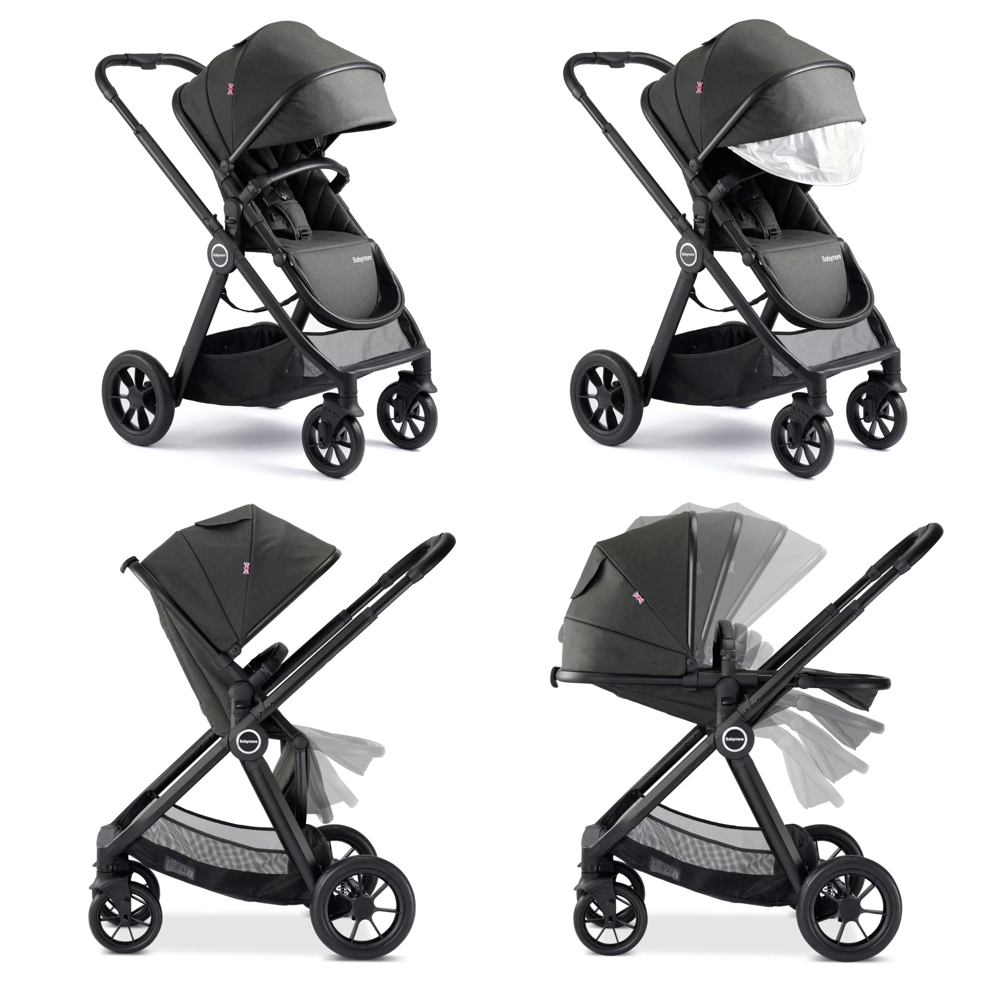 Memore V2 Travel System Pecan Car Seat Bundle for Babies - Pushchair