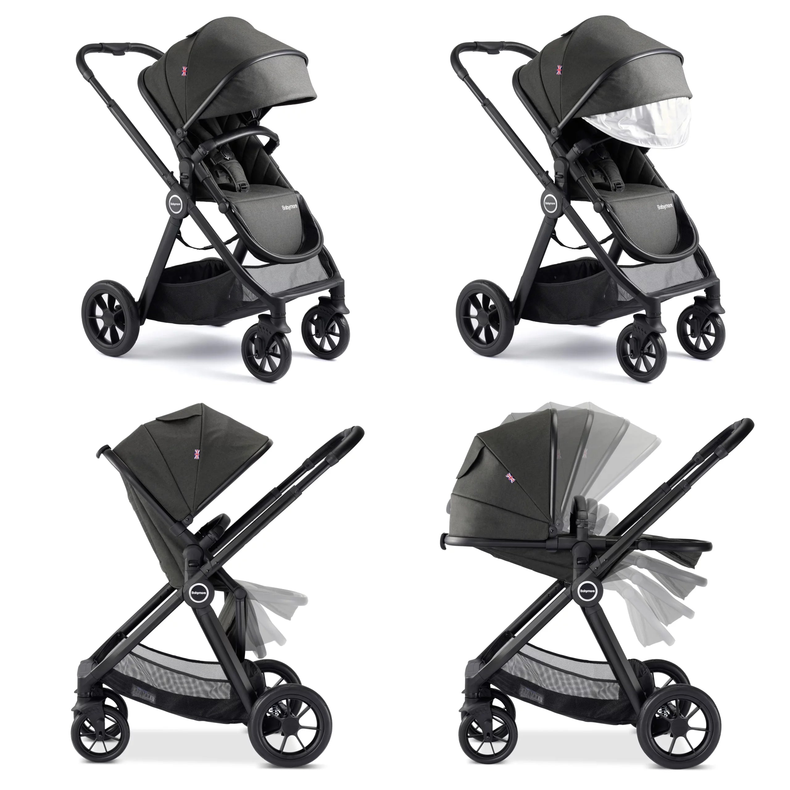 Memore V2 Travel System Pecan Car Seat Bundle for Babies - Pushchair
