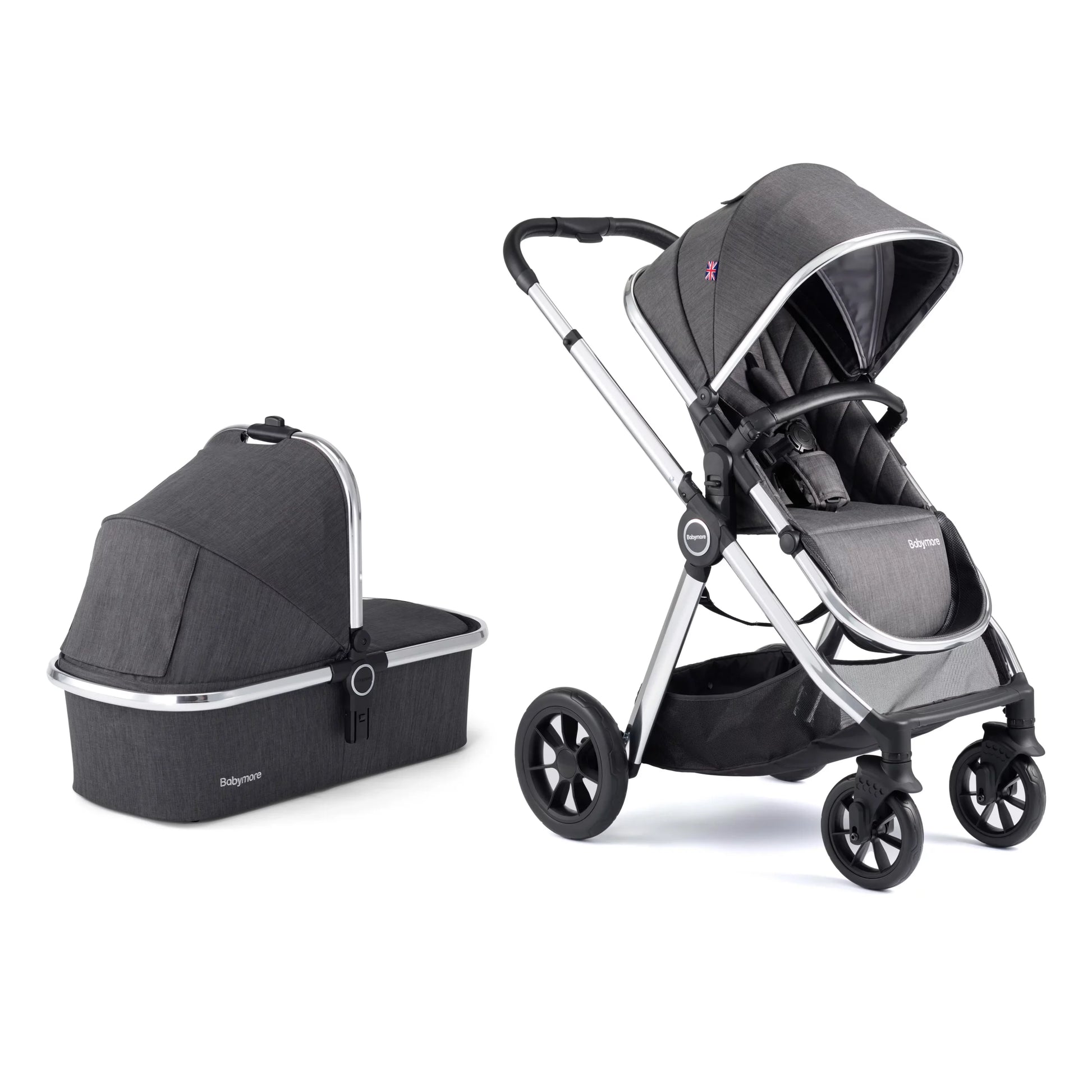 Memore V2 Travel System Pecan Car Seat Bundle for Babies - Pushchair