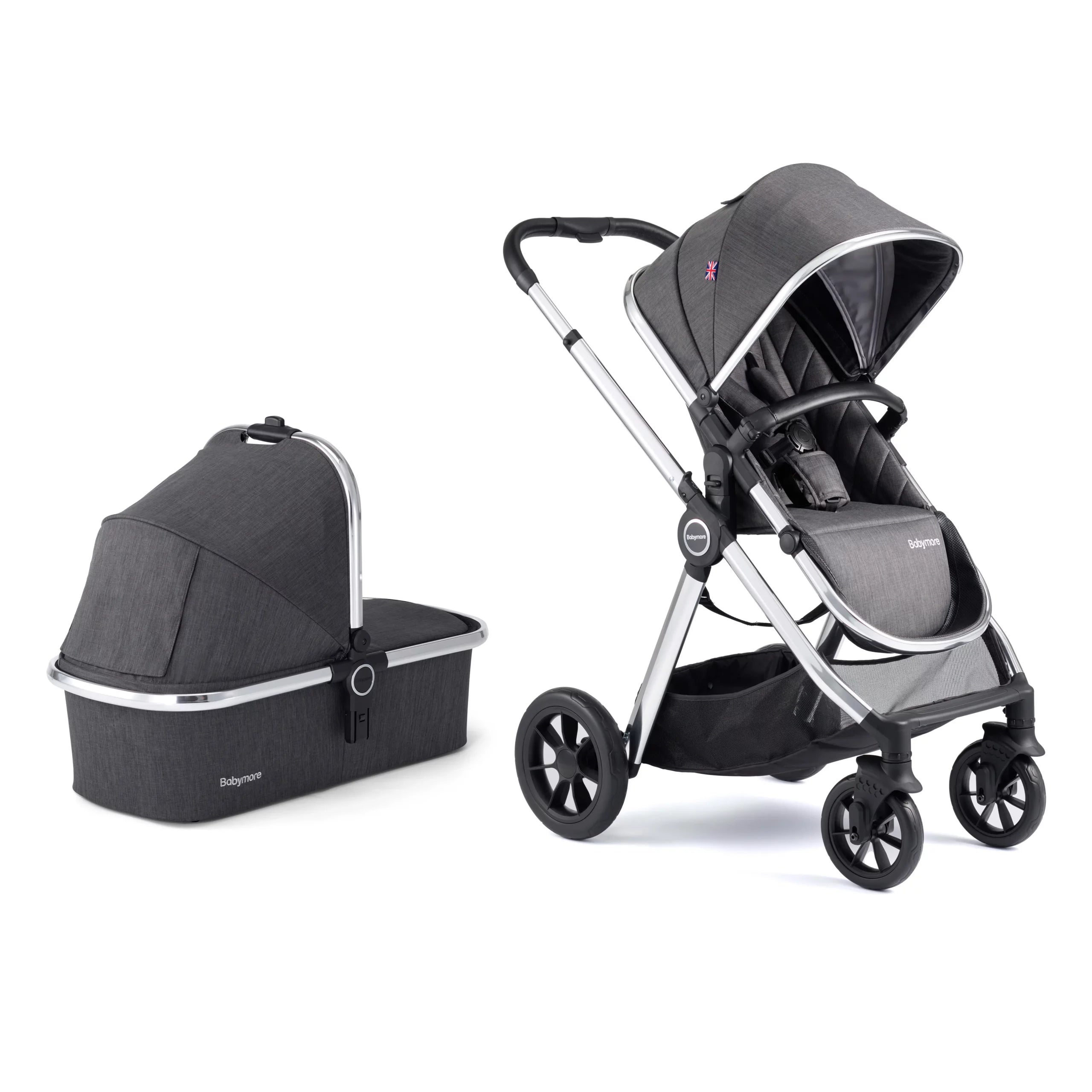 Memore V2 Travel System Pecan Car Seat Bundle for Babies - Pushchair