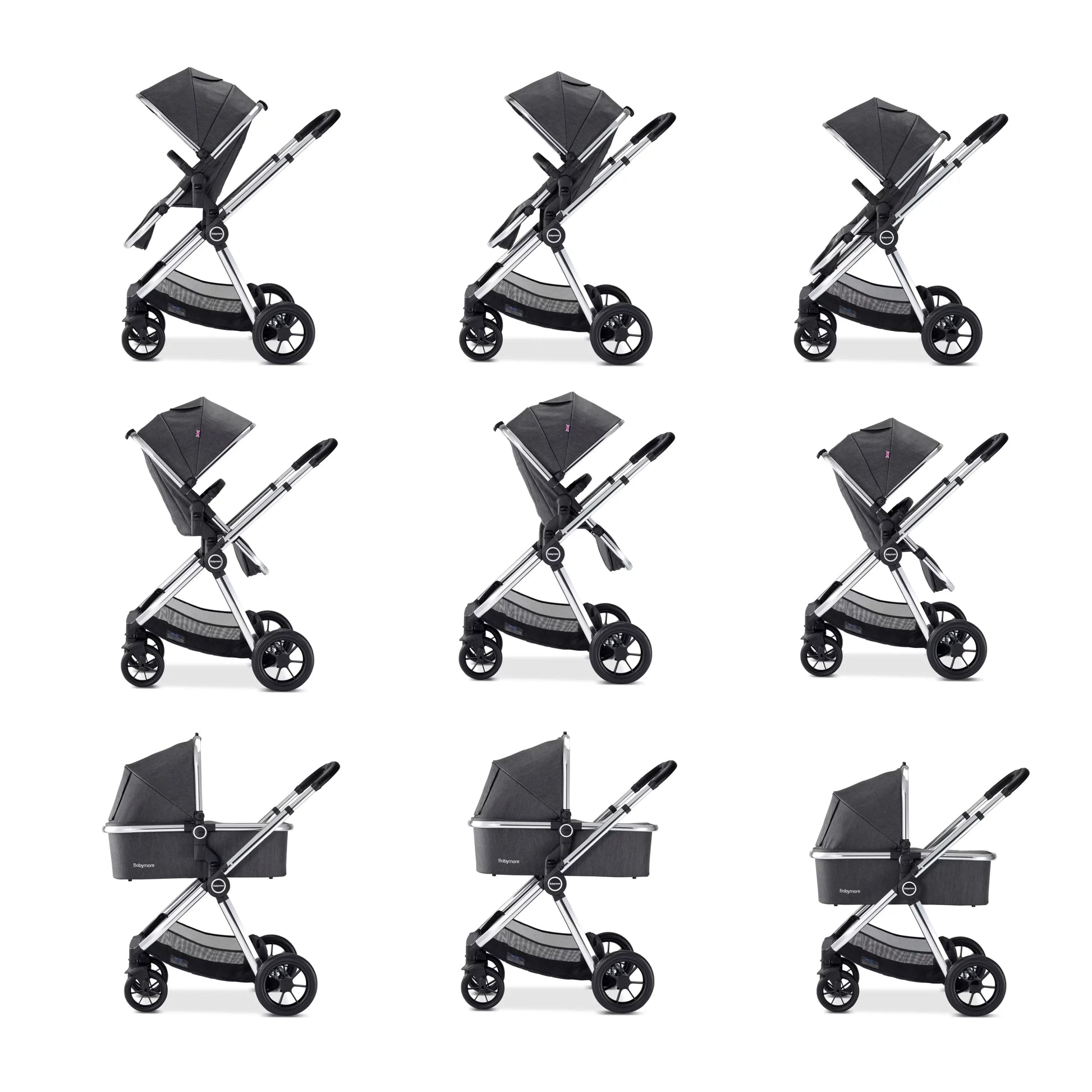 Memore V2 Travel System Pecan Car Seat Bundle for Babies - Pushchair