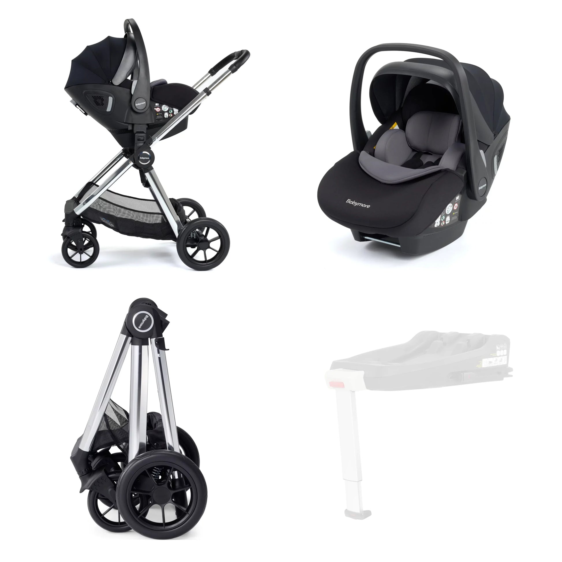 Memore V2 Travel System Pecan Car Seat Bundle for Babies - Pushchair