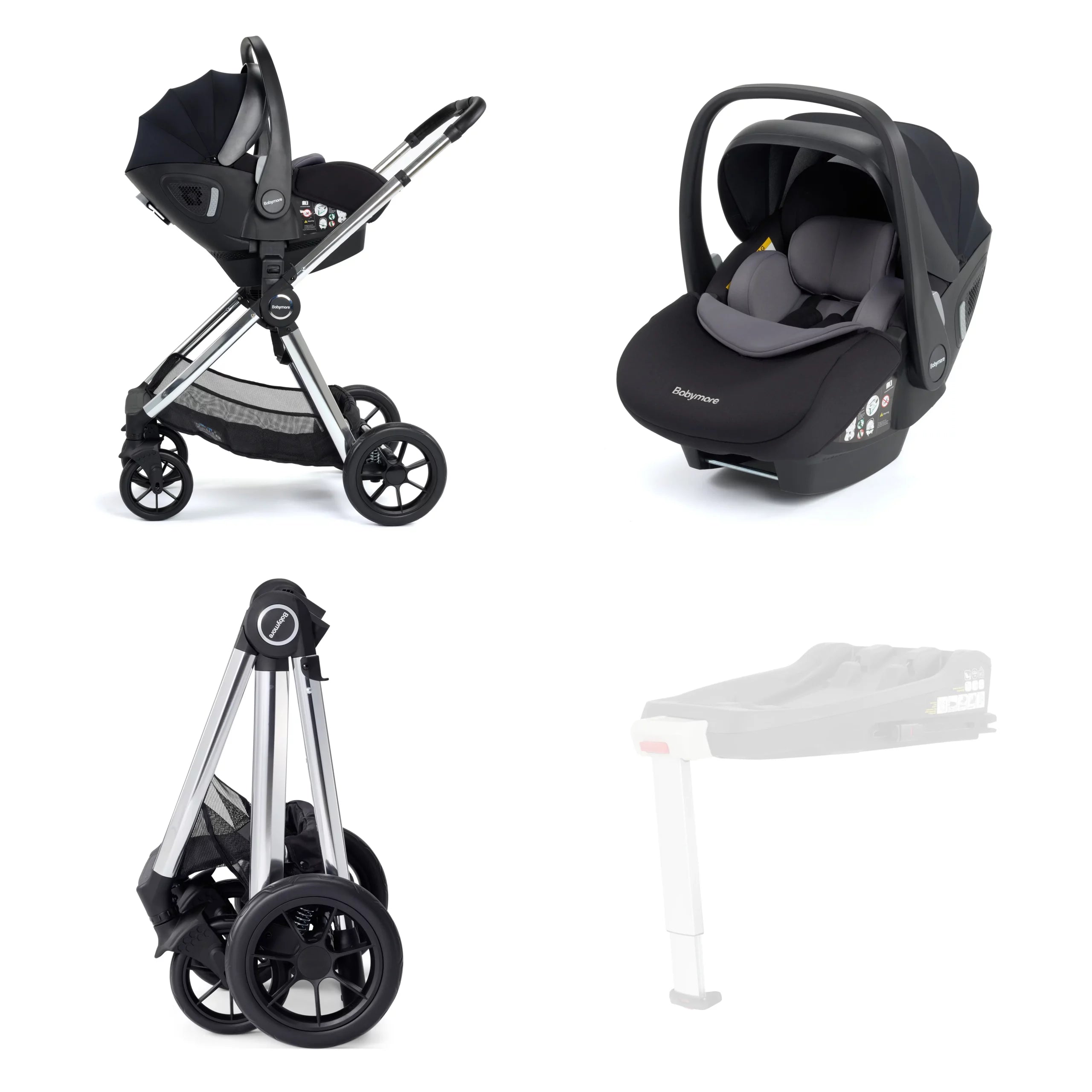 Memore V2 Travel System Pecan Car Seat Bundle for Babies - Pushchair