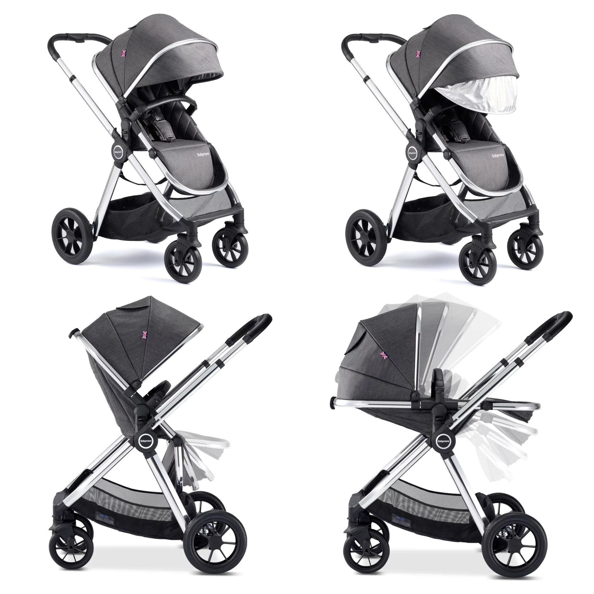 Memore V2 Travel System Pecan Car Seat Bundle for Babies - Pushchair