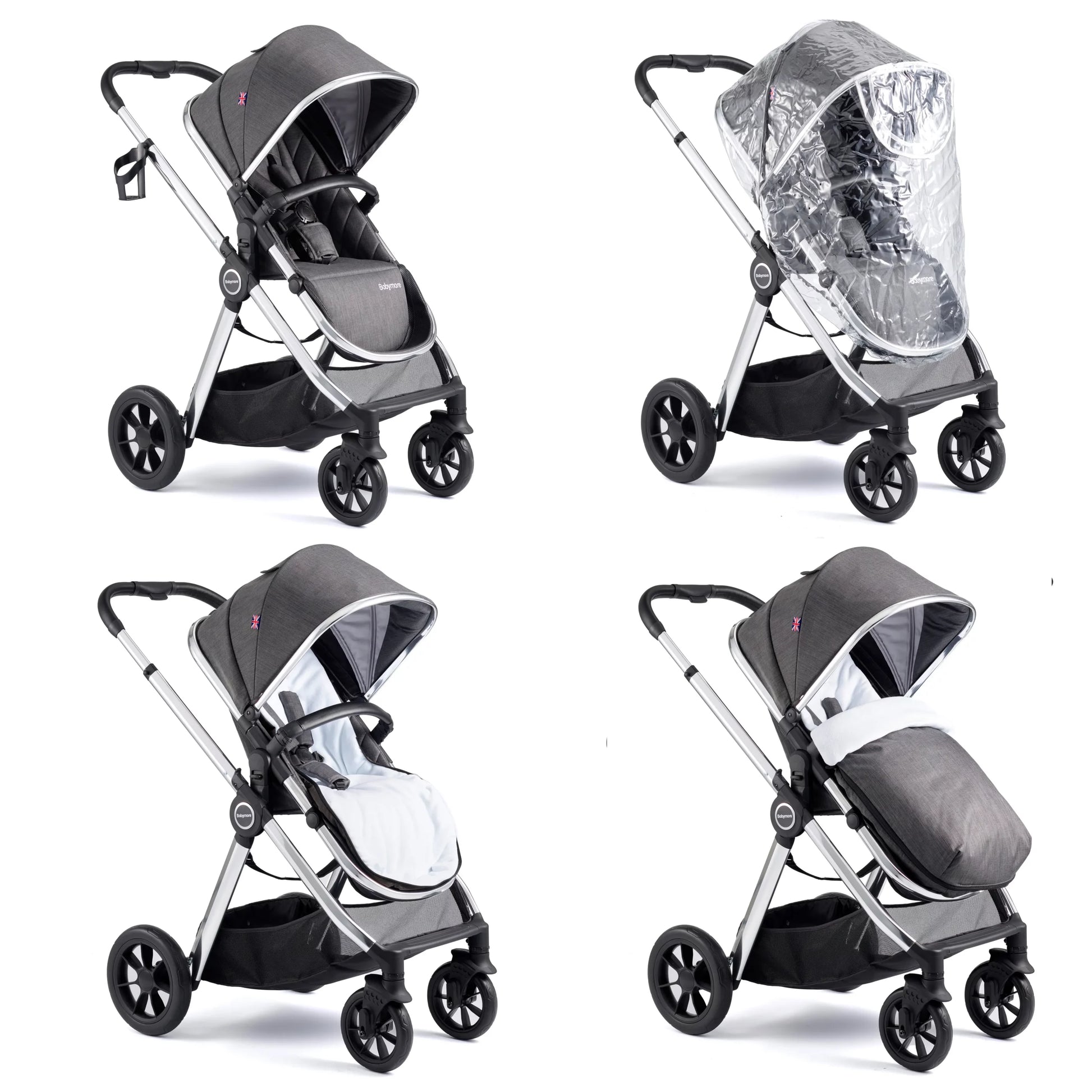 Memore V2 Travel System Pecan Car Seat Bundle for Babies - Pushchair