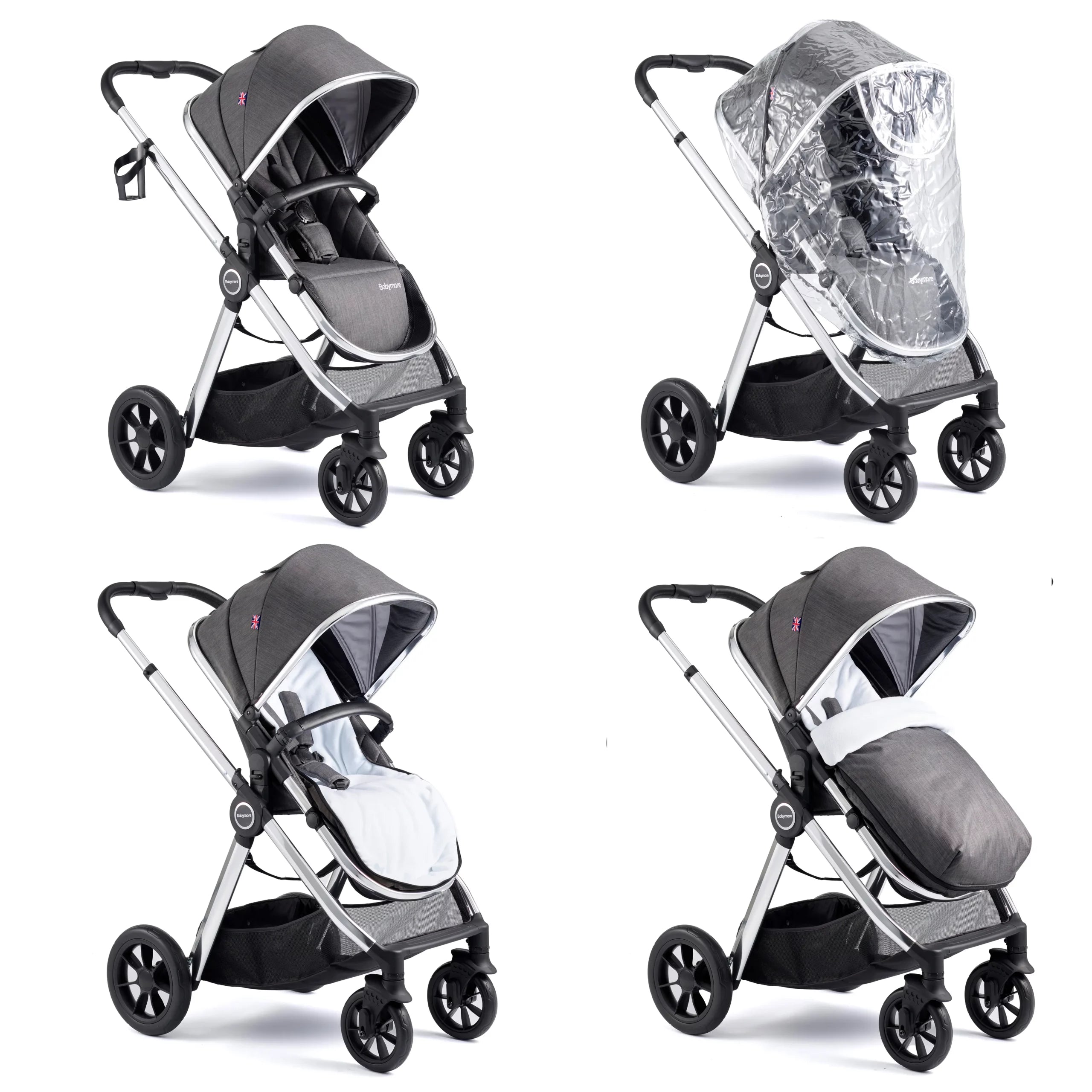 Memore V2 Travel System Pecan Car Seat Bundle for Babies - Pushchair