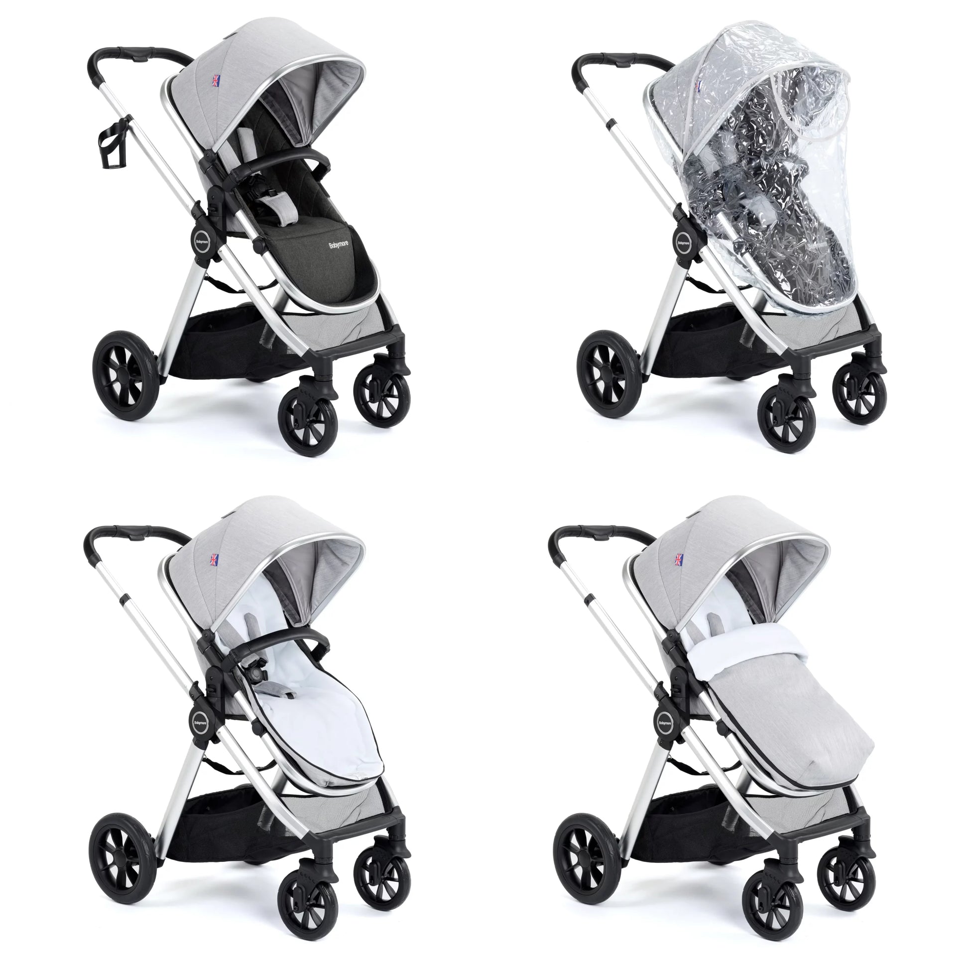Memore V2 Travel System Pecan Car Seat Bundle for Babies - Pushchair