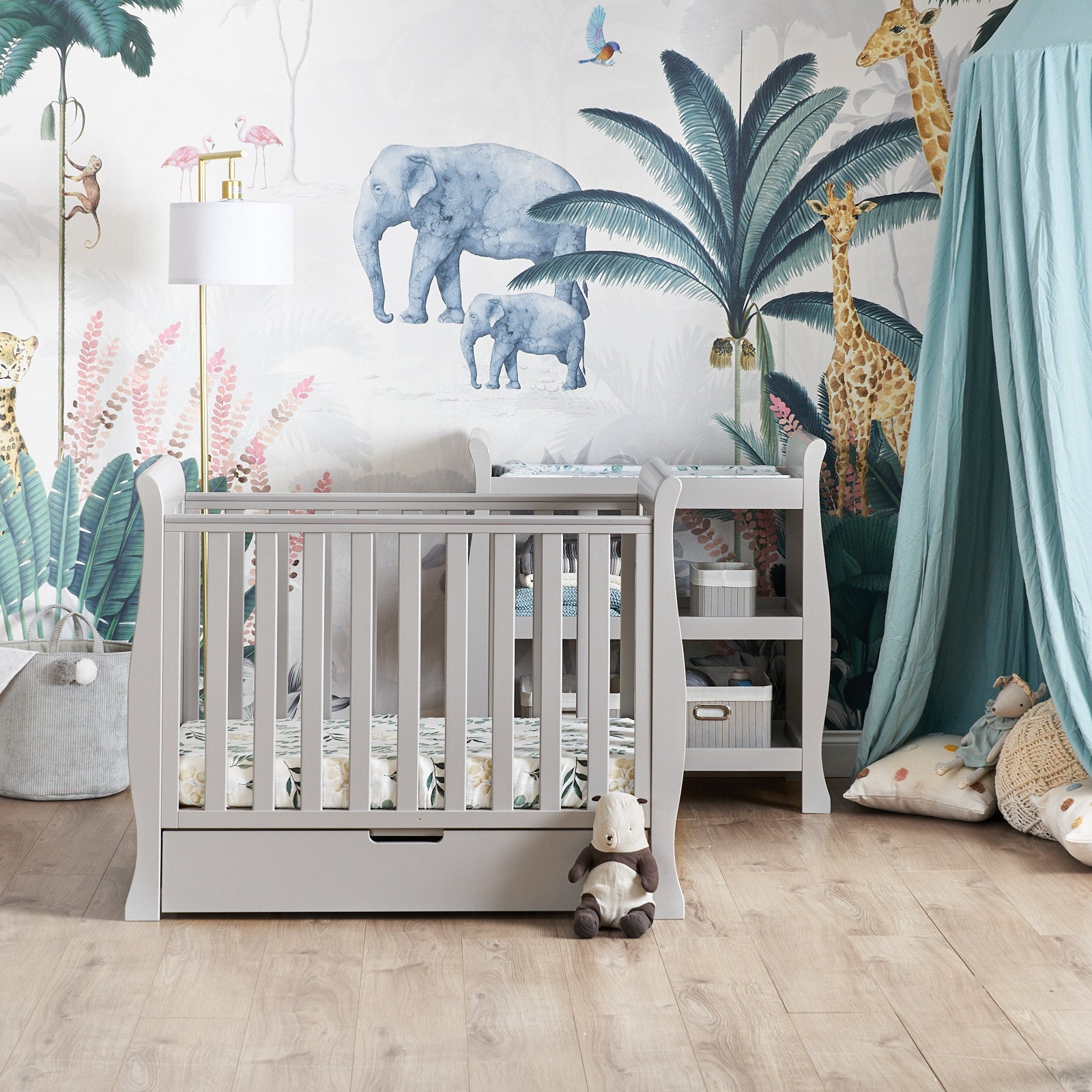 Stamford Space Saver Sleigh 2 Piece Room Set Warm Grey - Sets