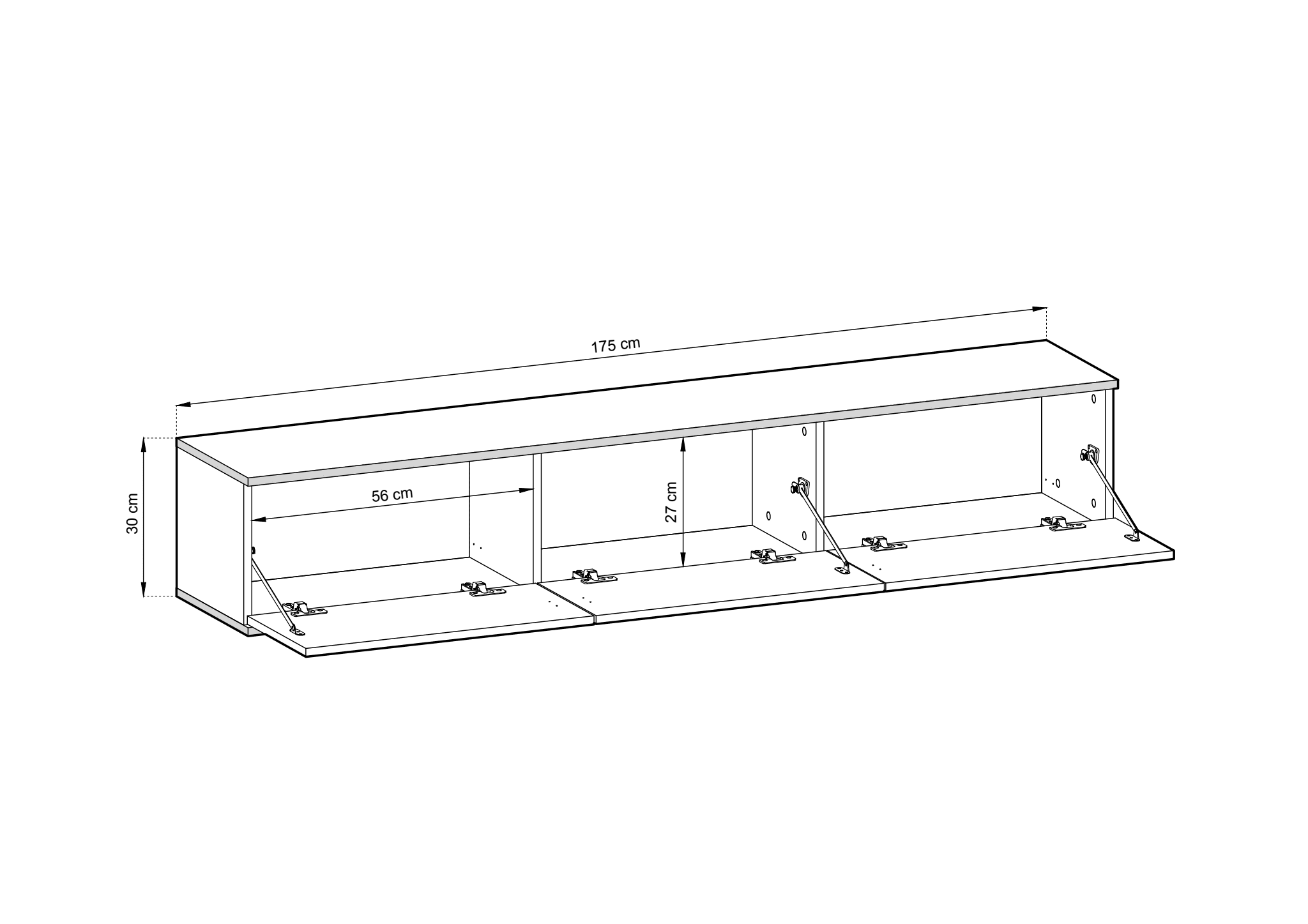 Oro Floating TV Cabinet 175cm - Living Room