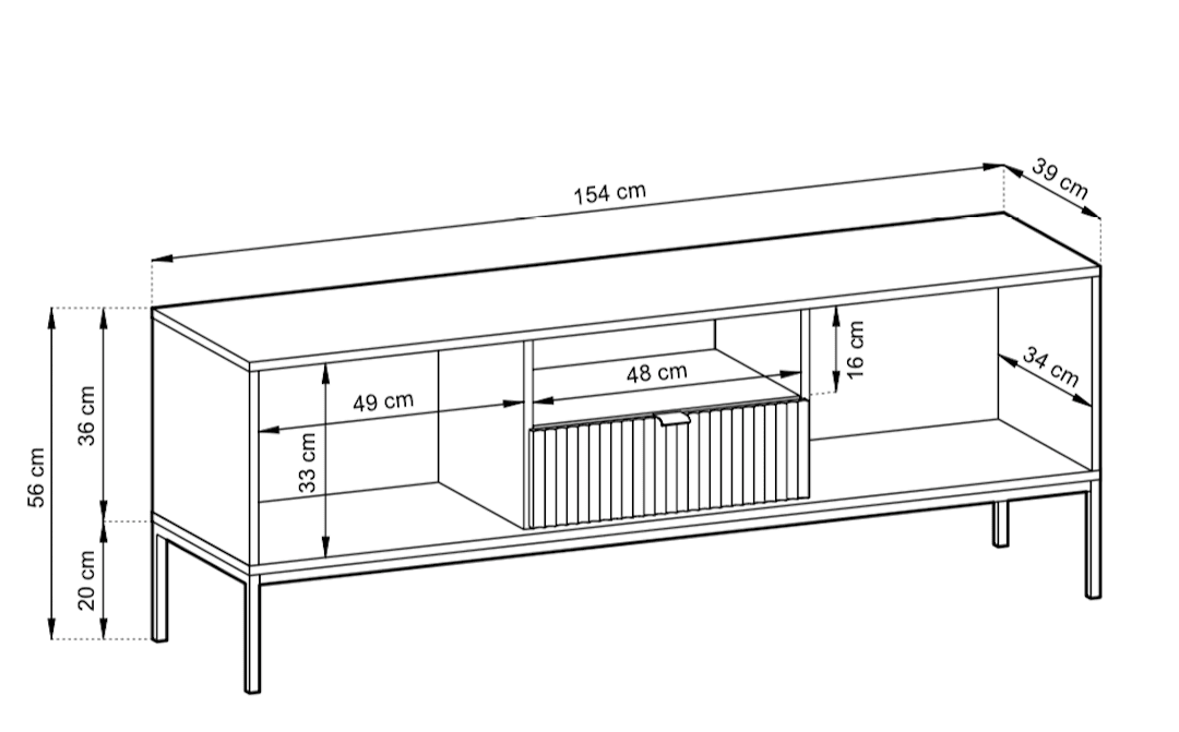 Nova TV Cabinet 154cm-Living Room TV Cabinet