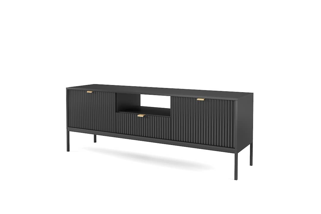 Nova TV Cabinet 154cm Black Matt Living Room TV Cabinet 